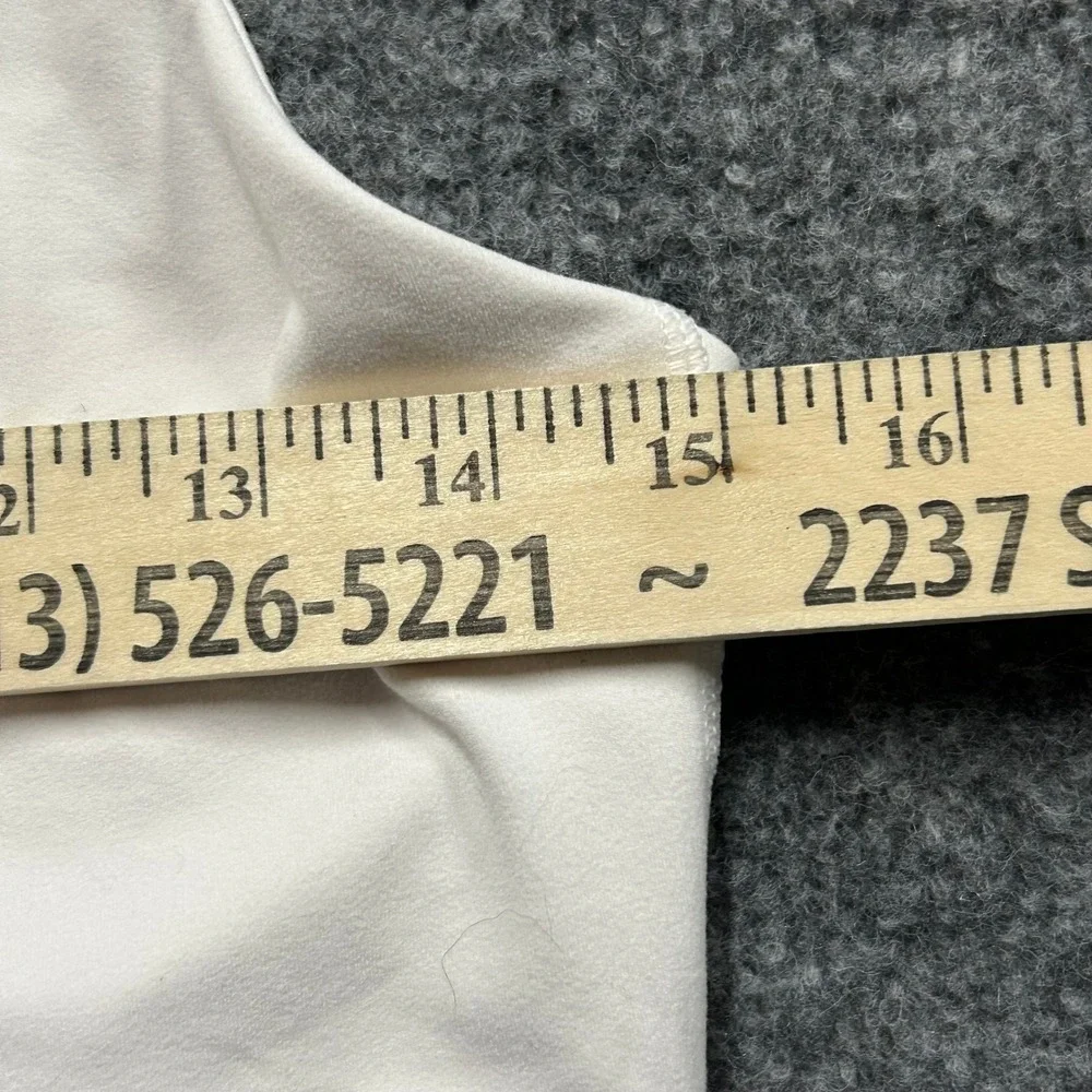 Athleta Sports Bra Womens Size L White High Neck Wrap Cutout Back Athletic Yoga